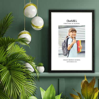 Personalised First Day at School Photo Frame – School Keepsake Gift