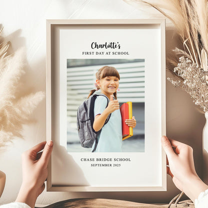 Personalised First Day at School Photo Frame – School Keepsake Gift