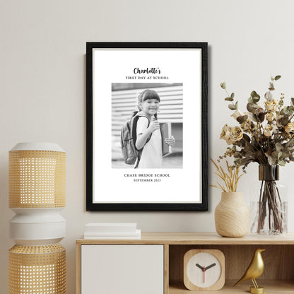 Personalised First Day at School Photo Frame – School Keepsake Gift