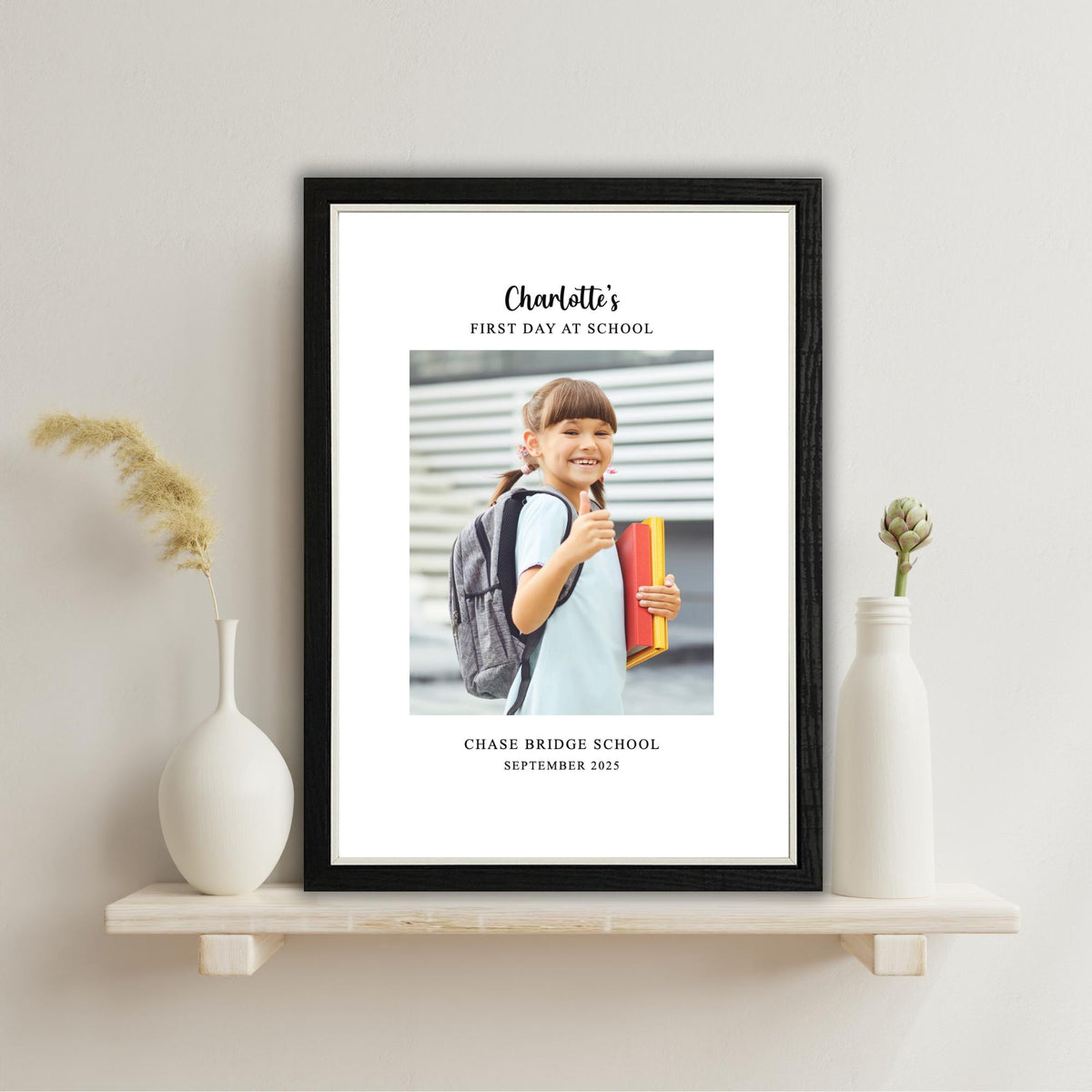 Personalised First Day at School Photo Frame – School Keepsake Gift