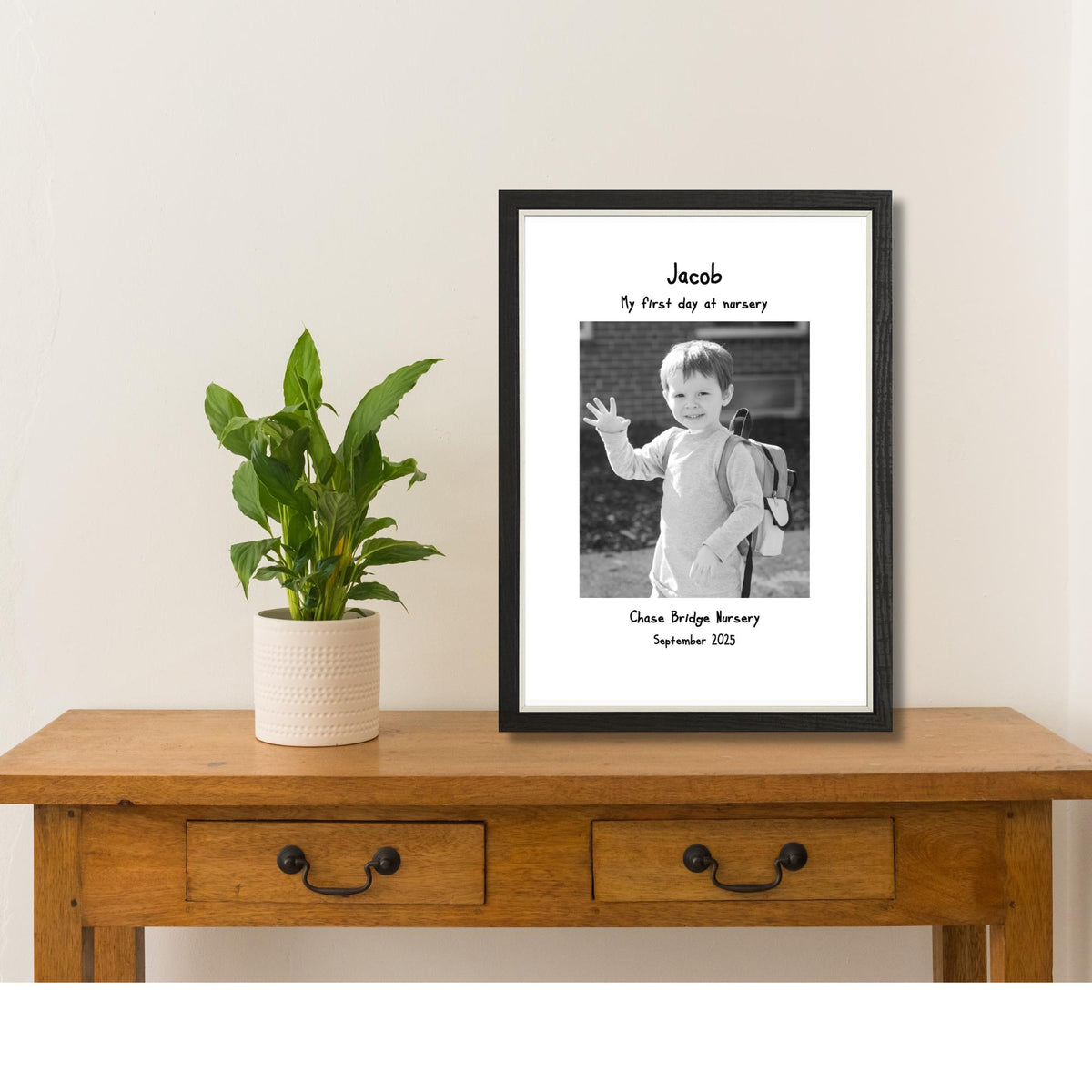 Personalised First Day at Nursery Photo Frame – Nursery Keepsake Gift