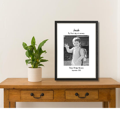 Personalised First Day at Nursery Photo Frame – Nursery Keepsake Gift