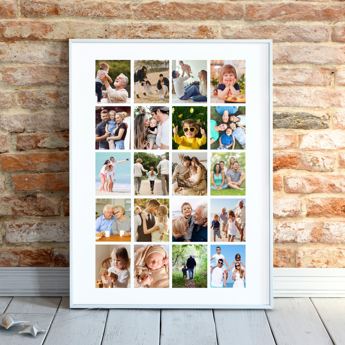 Personalised 20 Photo Collage Print & Frame – Custom Photo Gift