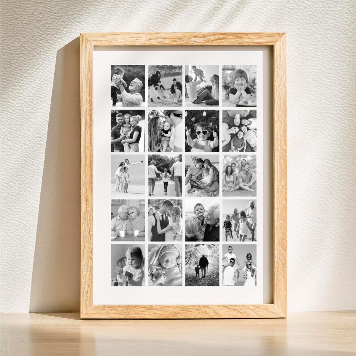 Personalised 20 Photo Collage Print & Frame – Custom Photo Gift