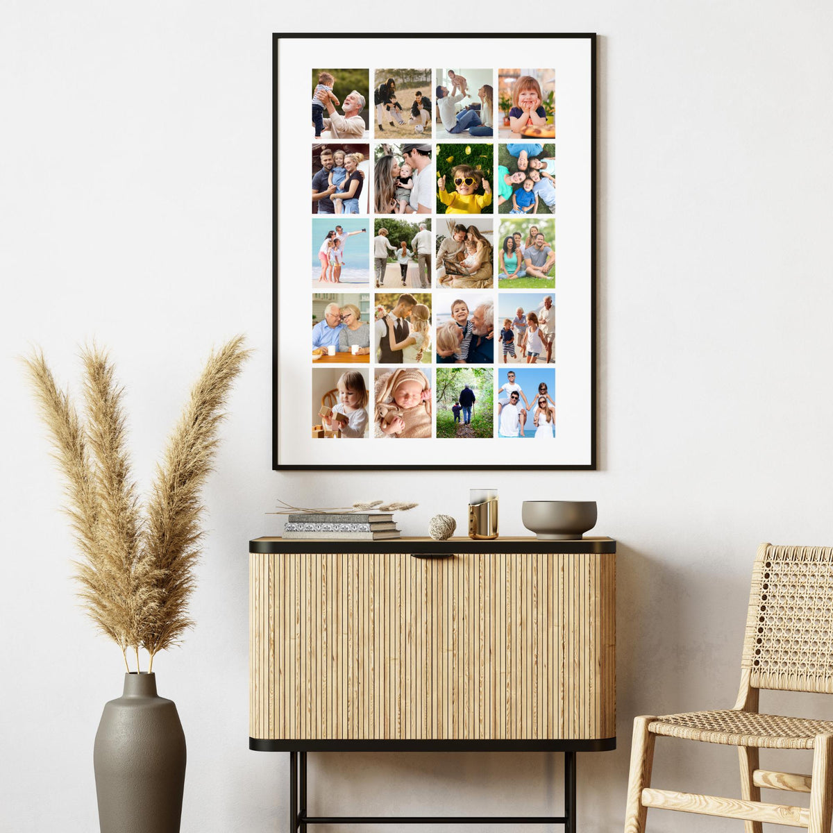 Personalised 20 Photo Collage Print & Frame – Custom Photo Gift