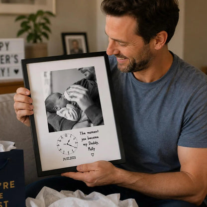 Personalised Daddy Clock Photo Frame – The Moment You Became My Daddy