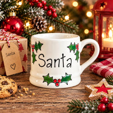 Load image into Gallery viewer, Personalised Treats for Santa &amp; Rudolf Plate – Hand Painted Christmas Ceramic Plate &amp; Mug Set