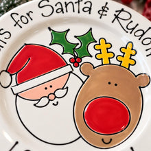 Load image into Gallery viewer, Personalised Treats for Santa &amp; Rudolf Plate – Hand Painted Christmas Ceramic Plate &amp; Mug Set
