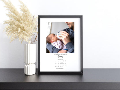 Personalised Daddy Calendar Photo Frame – The Day You Became My Daddy