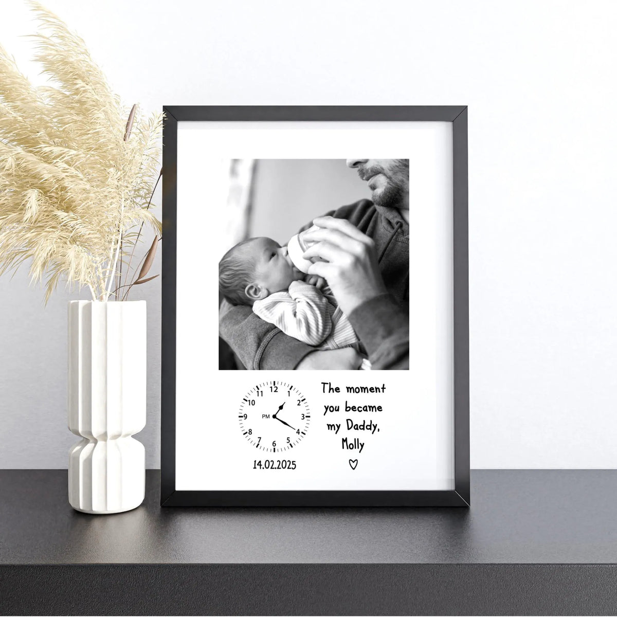 Personalised Daddy Clock Photo Frame – The Moment You Became My Daddy