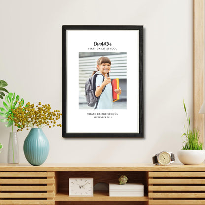 Personalised First Day at School Photo Frame – School Keepsake Gift