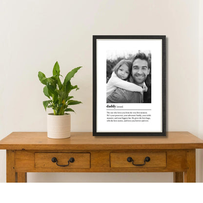 Daddy Definition Print & Frame – Father's Day Gift for Dad