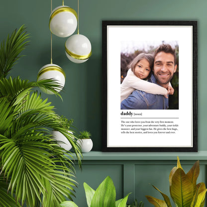 Daddy Definition Print & Frame – Father's Day Gift for Dad