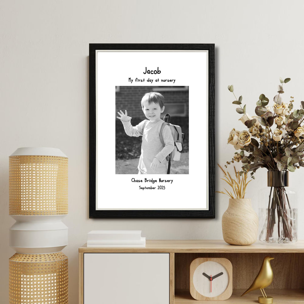 Personalised First Day at Nursery Photo Frame – Nursery Keepsake Gift