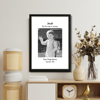 Personalised First Day at Nursery Photo Frame – Nursery Keepsake Gift