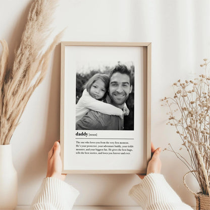 Daddy Definition Print & Frame – Father's Day Gift for Dad