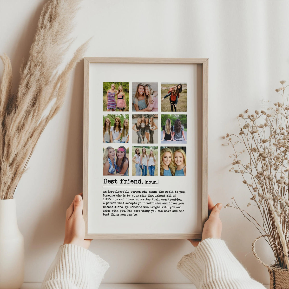 Personalised Best Friend Definition Photo Frame – 9 Photo Collage