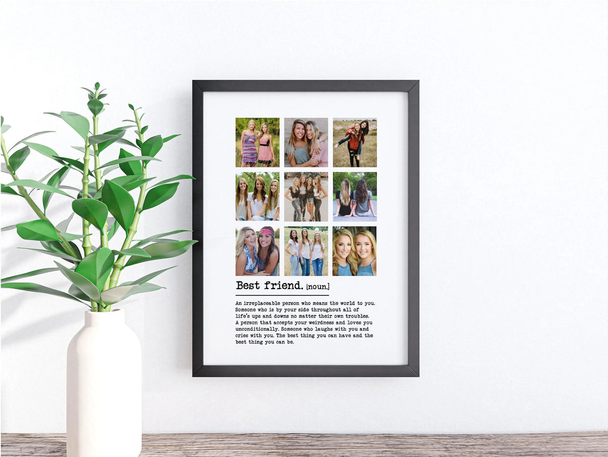 Personalised Best Friend Definition Photo Frame – 9 Photo Collage