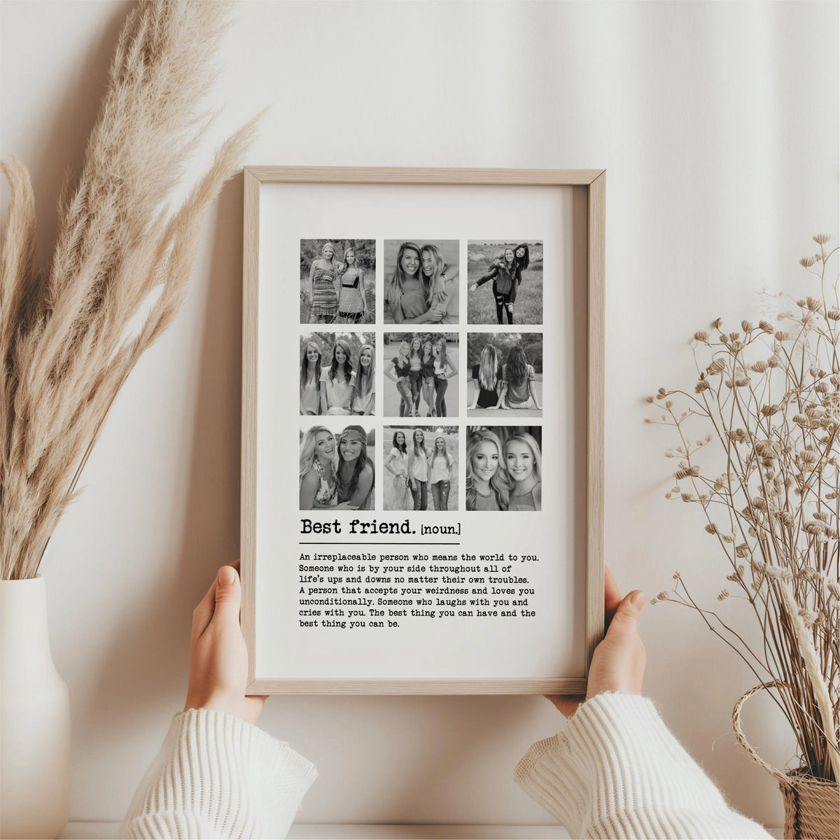 Personalised Best Friend Definition Photo Frame – 9 Photo Collage