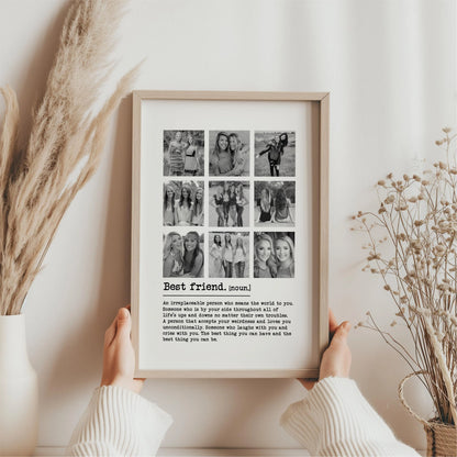 Personalised Best Friend Definition Photo Frame – 9 Photo Collage