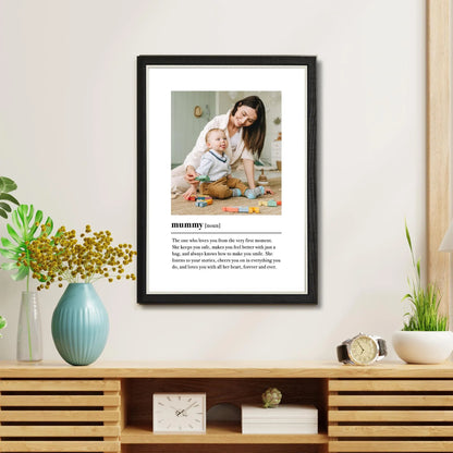 Mummy Definition Print & Frame – Mother's Day Gift for Mum