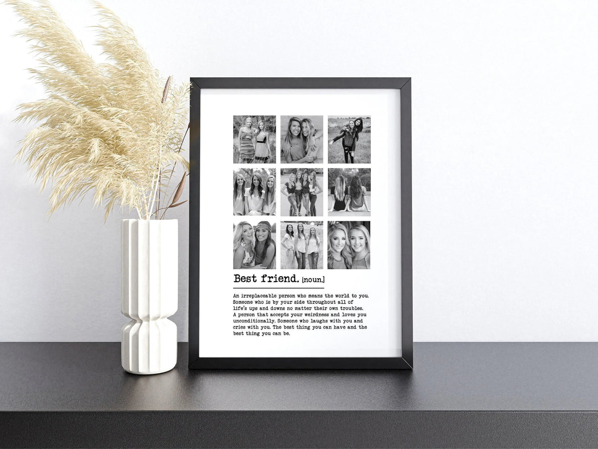Personalised Best Friend Definition Photo Frame – 9 Photo Collage