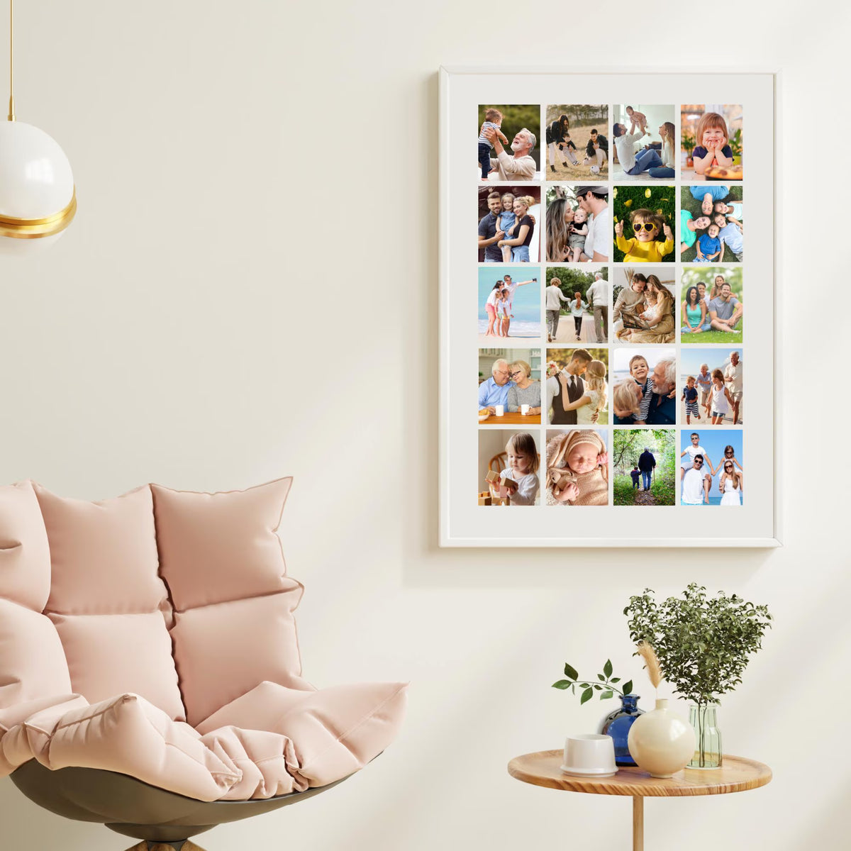 Personalised 20 Photo Collage Print & Frame – Custom Photo Gift