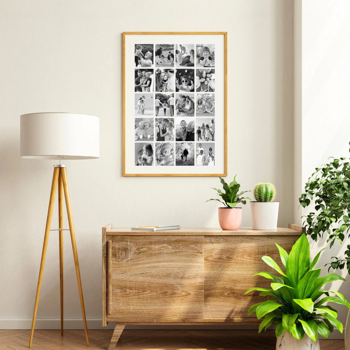 Personalised 20 Photo Collage Print & Frame – Custom Photo Gift