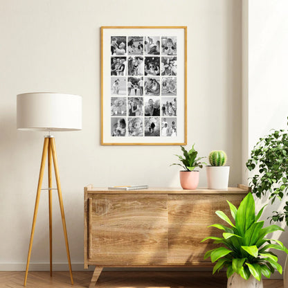 Personalised 20 Photo Collage Print & Frame – Custom Photo Gift