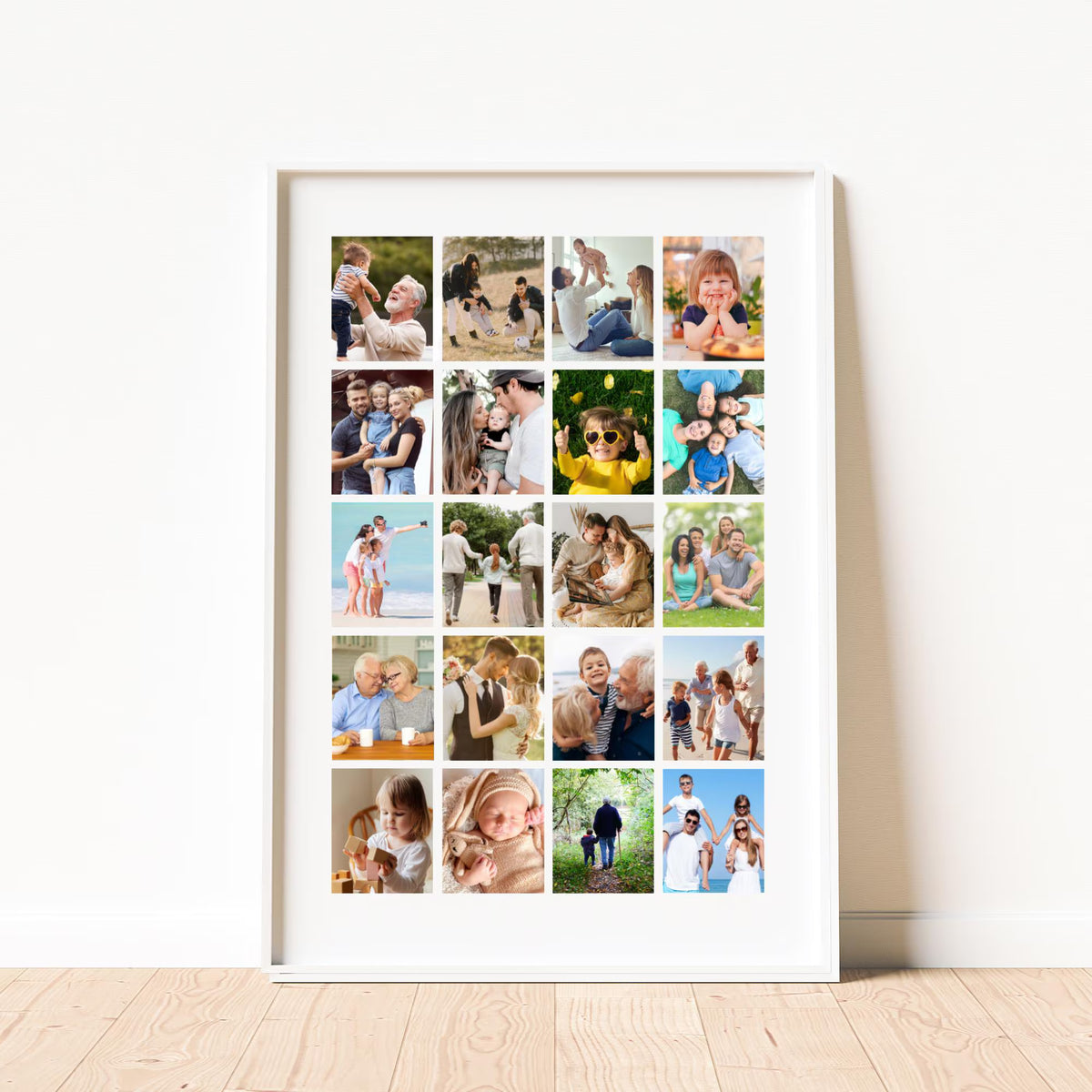 Personalised 20 Photo Collage Print & Frame – Custom Photo Gift