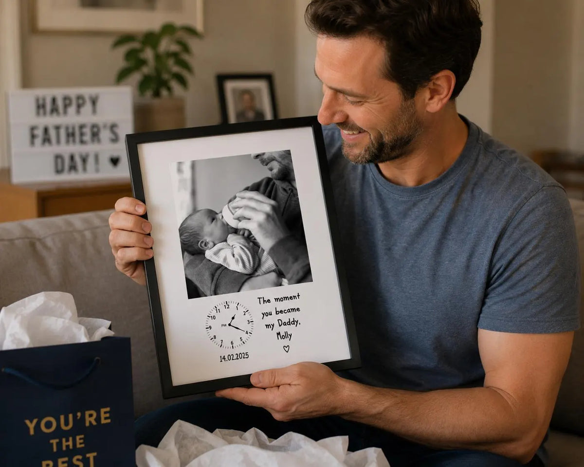 Personalised Daddy Clock Photo Frame – The Moment You Became My Daddy
