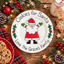 Load image into Gallery viewer, Personalised Cookies for Santa Plate &amp; Mug Set – Hand Painted Christmas Ceramic