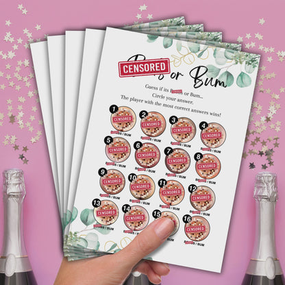 B..... or Bum? Hilarious Hen Party Game | Cheeky A5 Game for Bridal Showers | Bachelorette Icebreaker for Adults