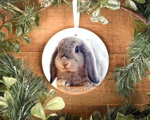 Personalised Rabbit Christmas Tree Ornament