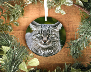Personalised Cat Christmas Tree Ornament