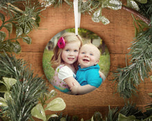 Load image into Gallery viewer, Personalised Photo Christmas Tree Ornament