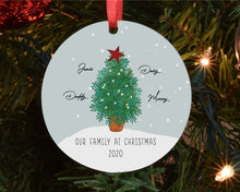Load image into Gallery viewer, Personalised Family Christmas Tree Decoration
