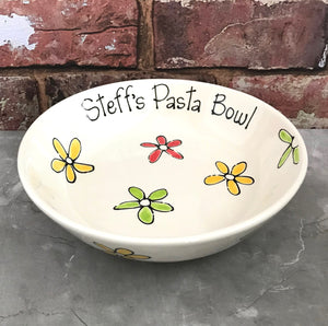 9012 - Personalised Hand Painted Ceramic Pasta Bowl