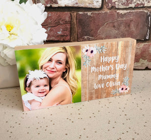1065 - Personalised Mummy Photoblock - Your Own Text Added