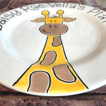 Load image into Gallery viewer, 9005 - Personalised Hand Painted Ceramic Giraffe Plate