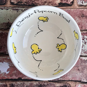 9011 - Personalised Hand Painted Ceramic Popcorn Bowl