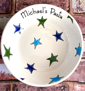9012 - Personalised Hand Painted Ceramic Pasta Bowl