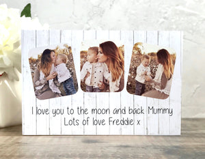 1055 - Mummy Photoblock - I love you to the moon...