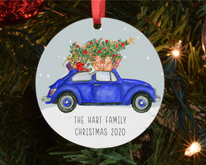 Christmas Tree Decoration - Traditional Car with Tree
