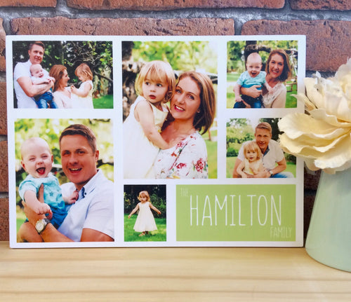 1104 - Family Storyboard Wooden Photo Wall Hanging