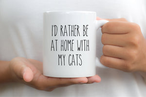 7028 - I'd Rather Be At Home With My Cats Mug