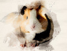 Load image into Gallery viewer, 4005 - Custom Guinea Pig Watercolour Canvas