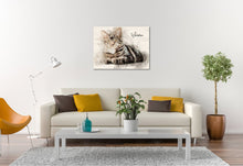 Load image into Gallery viewer, 4002 - Custom Cat Watercolour Canvas