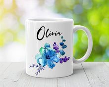 Load image into Gallery viewer, 7041 - Personalised Name Flower Mug