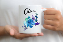 Load image into Gallery viewer, 7041 - Personalised Name Flower Mug